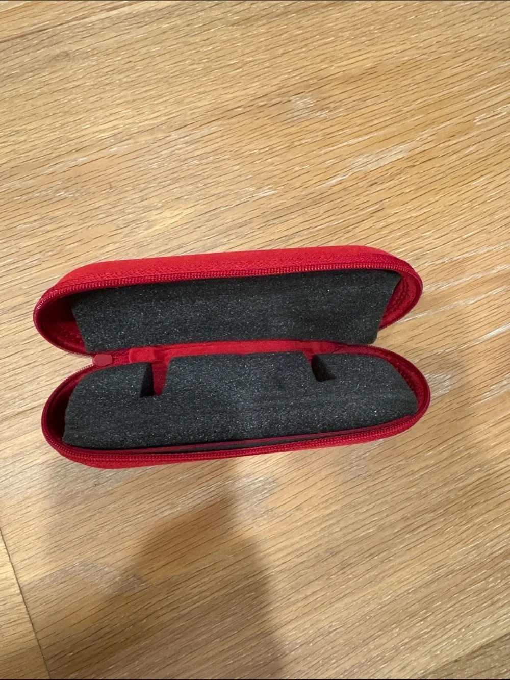 Omega Red Zippered Watch Travel Case